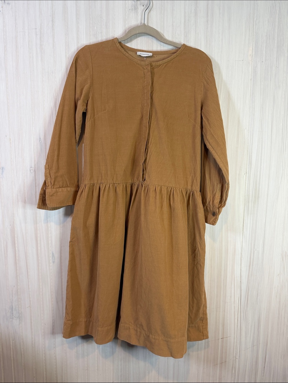 ROSSO 35 MIDI DROP WAIST CORDUROY DRESS 42